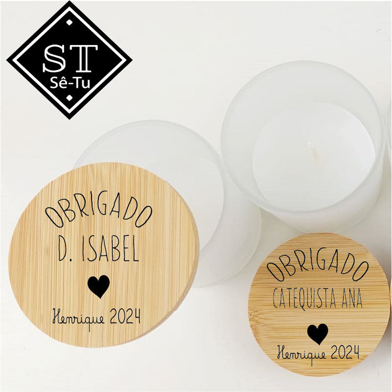 Vela Perfumada de baunilha Obrigado - Sê-Tu